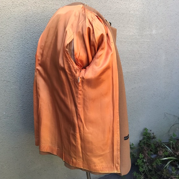 Vintage Wool Coat with Faux Leopard Trim - Picture 9 of 9